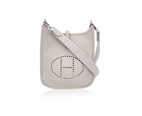 HERMES Borsa a Tracolla in Tela Col. Marrone Mini Evelyne S