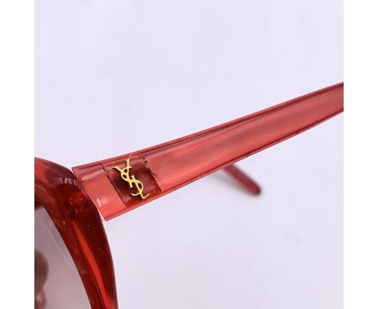 YVES SAINT LAURENT Occhiali da Sole Vintage in Acetato Col. Rosso