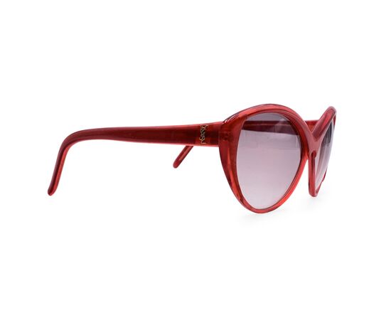YVES SAINT LAURENT Occhiali da Sole Vintage in Acetato Col. Rosso