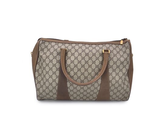GUCCI Borsa da Viaggio Vintage in Tela Col. Beige Ophidia L