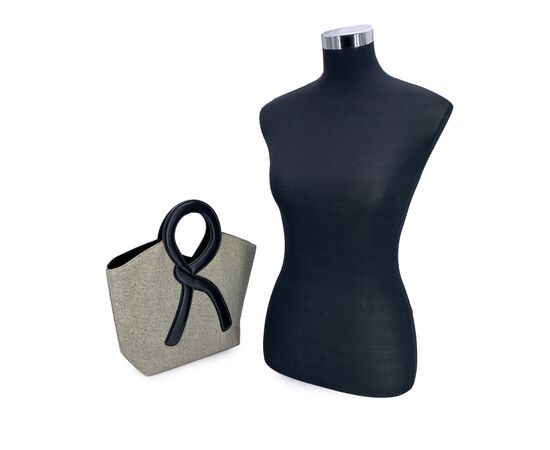 ROBERTA DI CAMERINO Borsa a Mano in Tela Col. Grigio M