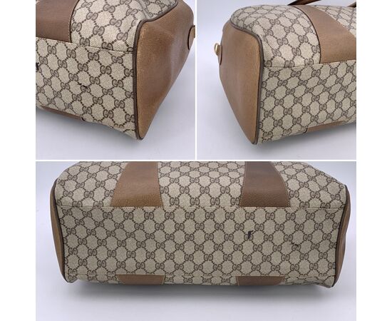 GUCCI Borsa da Viaggio Vintage in Tela Col. Beige Ophidia L