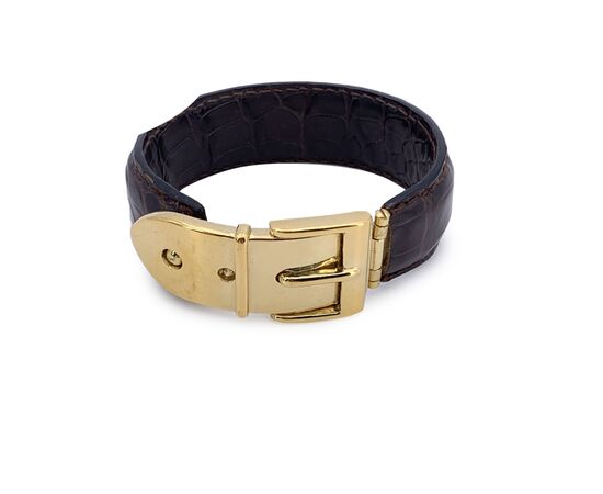 GUCCI Bracciale Vintage in Metallo Col. Marrone