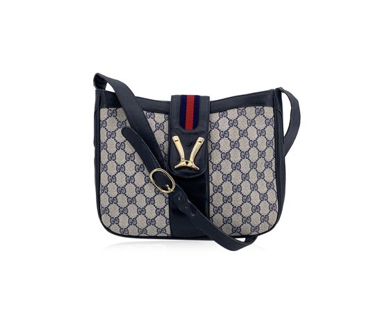 GUCCI Borsa a Tracolla Vintage in Tela Col. Blu M