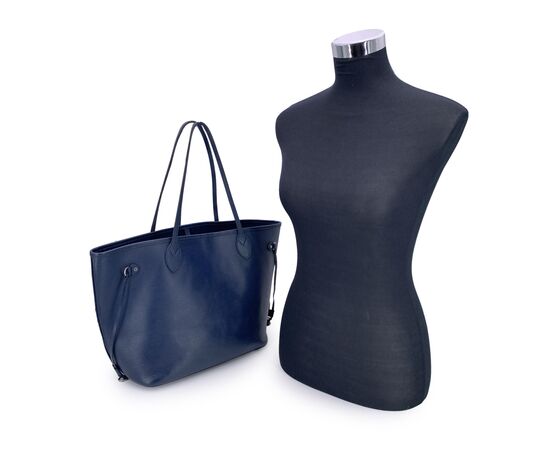 LOUIS VUITTON Borsa Shopper in Pelle Col. Blu Neverfull M