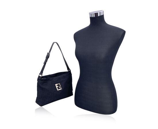 FENDI Borsa a Tracolla in Tela Col. Nero M