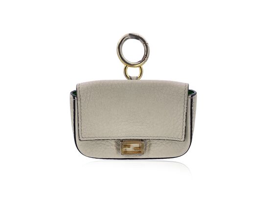 FENDI Accessorio in Pelle Col. Grigio Nano Baguette S
