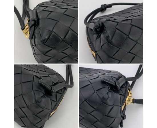 BOTTEGA VENETA Borsa a Tracolla in Pelle Col. Nero Concert S