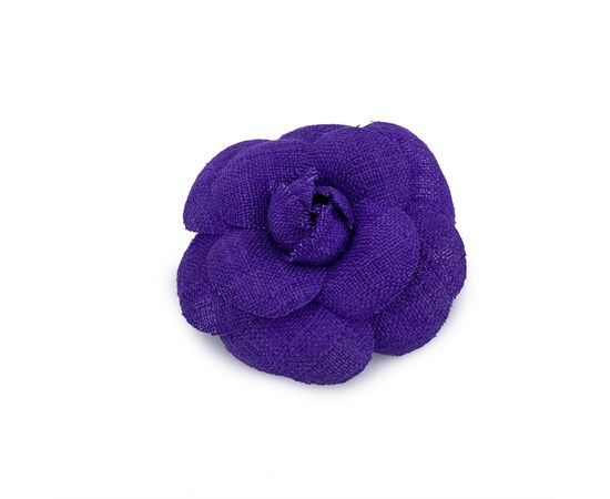 CHANEL Spilla Vintage in Tela Col. Viola Camelia