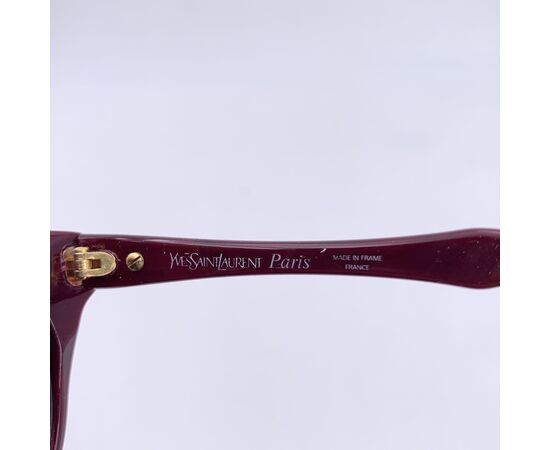 YVES SAINT LAURENT Occhiali da Sole Vintage in Acetato Col. Bordeaux