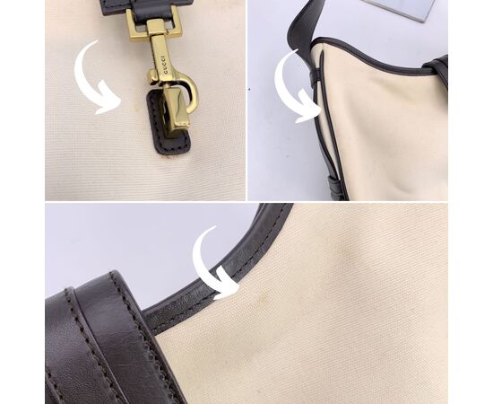 GUCCI Borsa Hobo in Tela Col. Bianco Hobo M