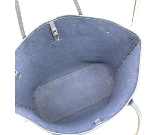 LOUIS VUITTON Borsa Shopper in Pelle Col. Blu Neverfull M