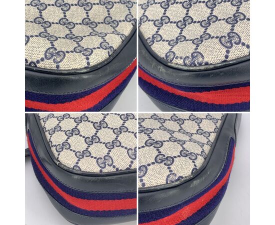 GUCCI Borsa a Tracolla Vintage in Tela Col. Blu M