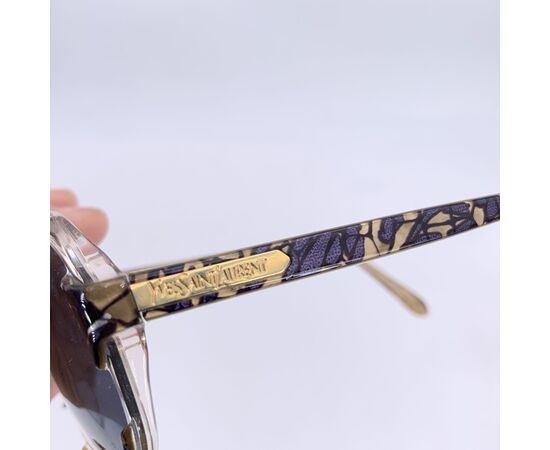 YVES SAINT LAURENT Occhiali da Sole Vintage in Acetato Col. Bianco