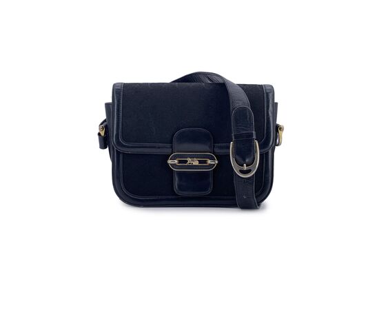 CELINE Borsa a Tracolla Vintage in Tela Col. Nero Clasp box M