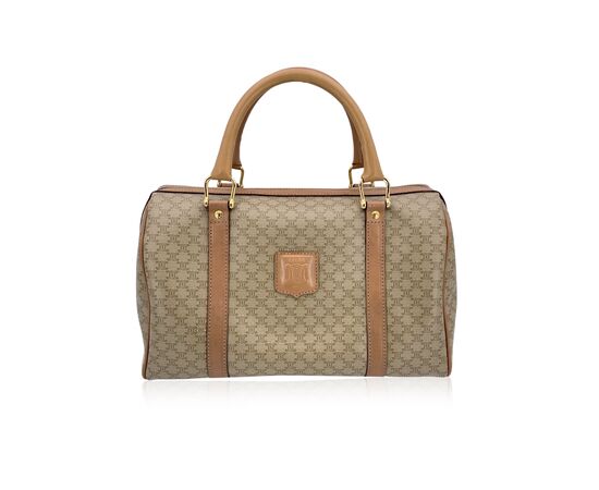 CELINE Borsa a Mano Vintage in Tela Col. Beige Macadam M