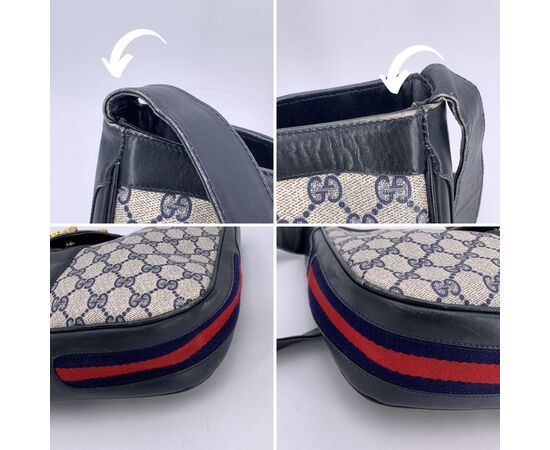 GUCCI Borsa a Tracolla Vintage in Tela Col. Blu M