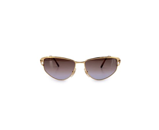 GIANNI VERSACE Occhiali da Sole Vintage in Metallo Col. Oro