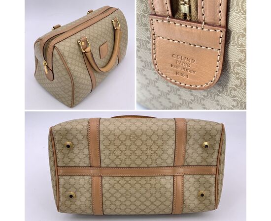 CELINE Borsa a Mano Vintage in Tela Col. Beige Macadam M