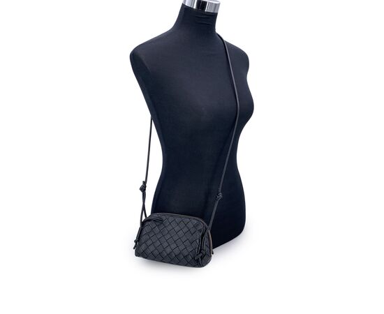BOTTEGA VENETA Borsa a Tracolla in Pelle Col. Nero Concert S