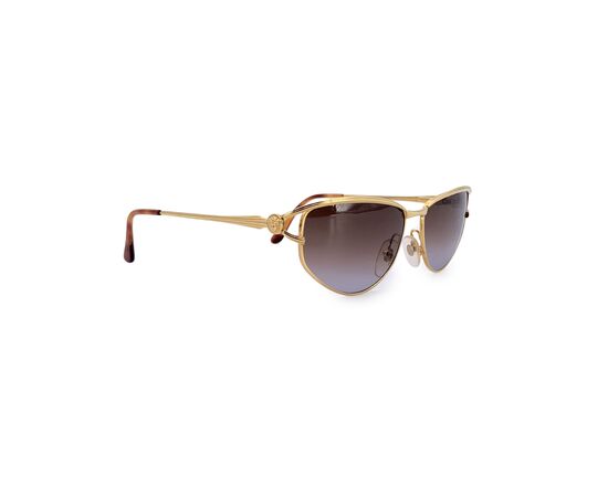 GIANNI VERSACE Occhiali da Sole Vintage in Metallo Col. Oro