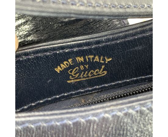 GUCCI Borsa a Tracolla Vintage in Tela Col. Blu M