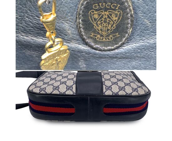 GUCCI Borsa a Tracolla Vintage in Tela Col. Blu M