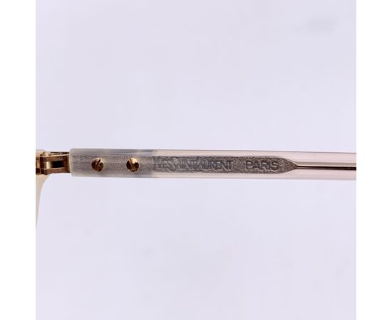 YVES SAINT LAURENT Occhiali da Sole Vintage in Acetato Col. Bianco