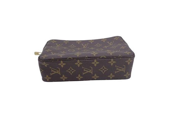 LOUIS VUITTON Pochette Vintage in Tela Col. Marrone Trousse de Toilette S