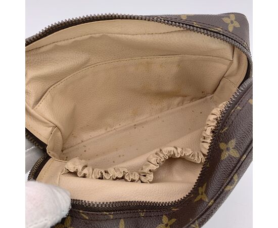 LOUIS VUITTON Pochette Vintage in Tela Col. Marrone Trousse de Toilette S