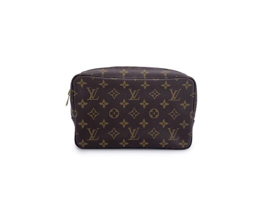 LOUIS VUITTON Pochette Vintage in Tela Col. Marrone Trousse de Toilette S