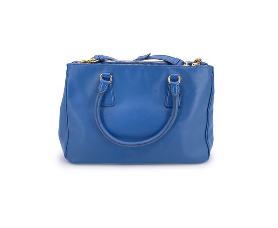 PRADA Borsa Shopper in Pelle Col. Blu Galleria M