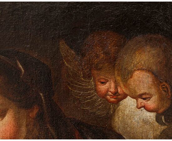 Scuola italiana, XVII secolo, Madonna con il Bambino e San Giovannino