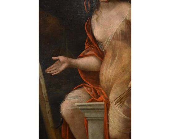 Ritratto di fanciulla come allegoria della pittura, Mattheus Terwesten (L'Aia, 1670 - 1757)