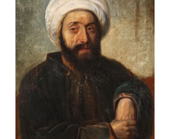 Dipinto Ritratto di Arabo con Turbante