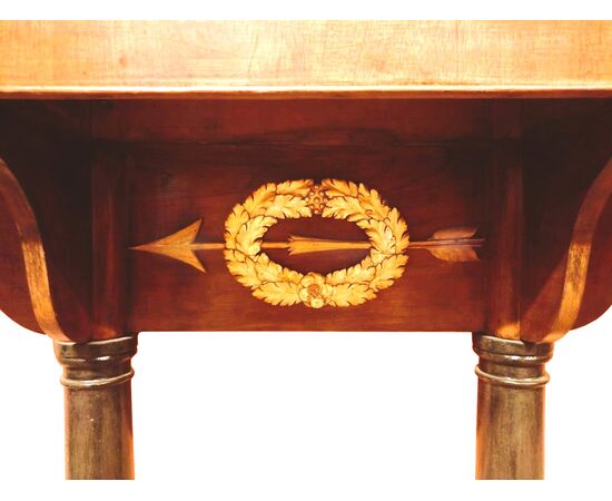 Consolle impero con marmo
