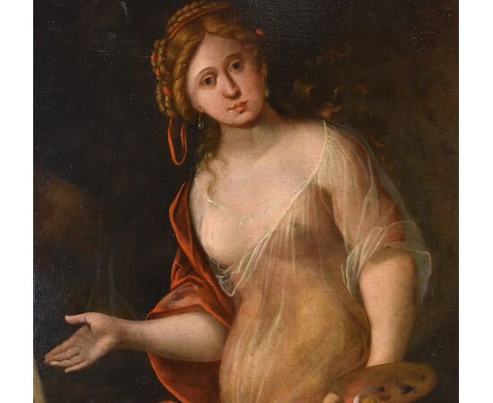 Ritratto di fanciulla come allegoria della pittura, Mattheus Terwesten (L'Aia, 1670 - 1757)