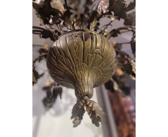 Coppia di lampadari in ottone