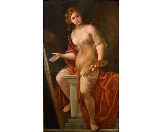 Ritratto di fanciulla come allegoria della pittura, Mattheus Terwesten (L'Aia, 1670 - 1757)