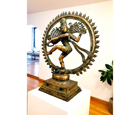 Statua Shiva Nataraja in Ottone – 108 cm