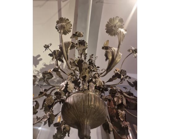 Coppia di lampadari in ottone