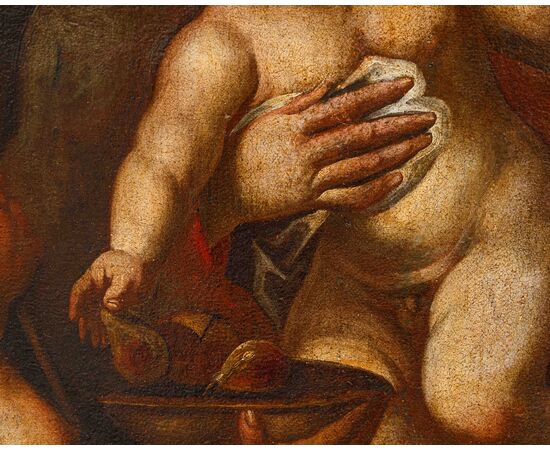 Scuola italiana, XVII secolo, Madonna con il Bambino e San Giovannino
