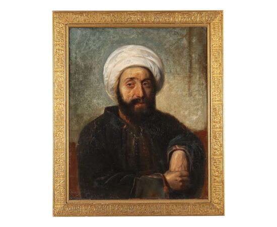 Dipinto Ritratto di Arabo con Turbante