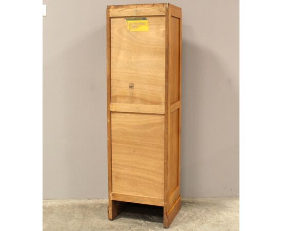 Antico classificatore archivio schedario serranda in rovere