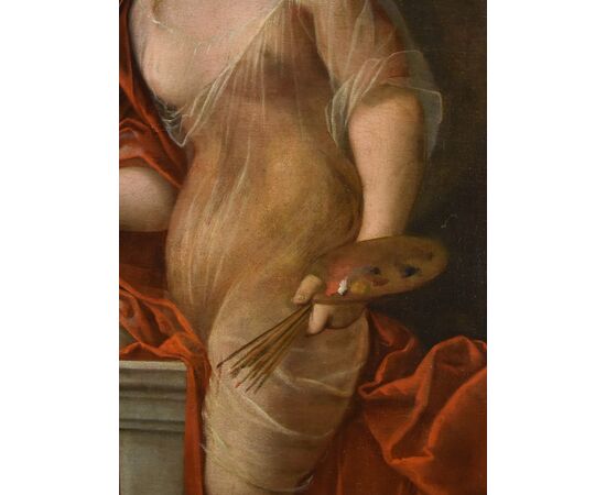 Ritratto di fanciulla come allegoria della pittura, Mattheus Terwesten (L'Aia, 1670 - 1757)