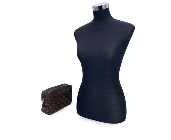 LOUIS VUITTON Pochette Vintage in Tela Col. Marrone Trousse de Toilette S