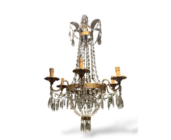 Lampadario a sei luci XX secolo