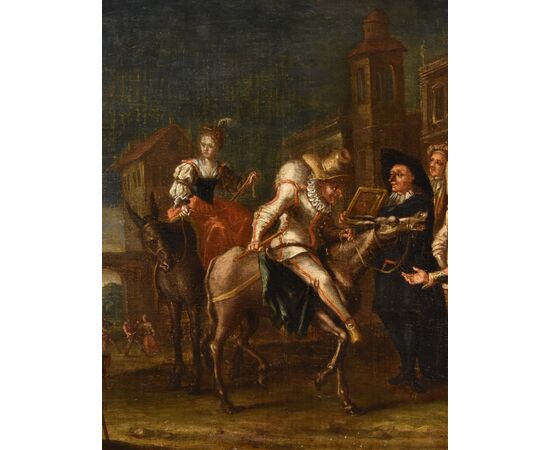 Carnevale a Venezia con arlecchino, Marco Marcola (Verona, 1711 - 1780)