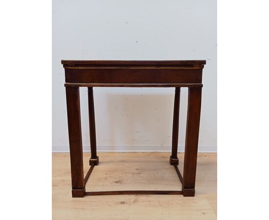 Tavolino impero a colonna - noce - primi 800 - toilette - console comodino - con segreti