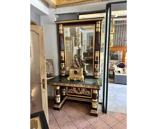  Consolle con Specchiera Stile Impero